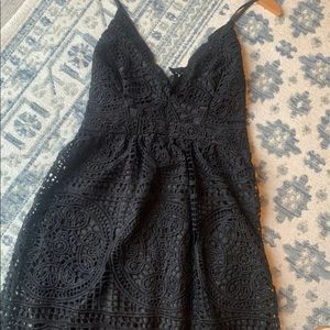 Black lace dress